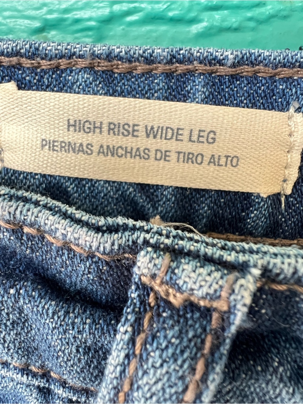 High-Rise Wide Leg Jeans Medium Wash SIZE 10 Universal Thread 100% Cotton - Picture 5 of 11